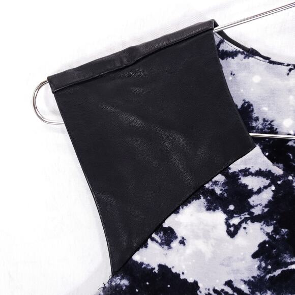 Philosophy Sheath Dress Womens Small Black Blue Galaxy Tie Dye Casual Zip Up - Picture 3 of 6